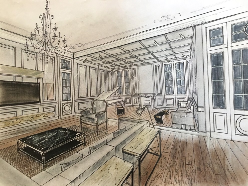 Эскизы квартиры для актрисы кино