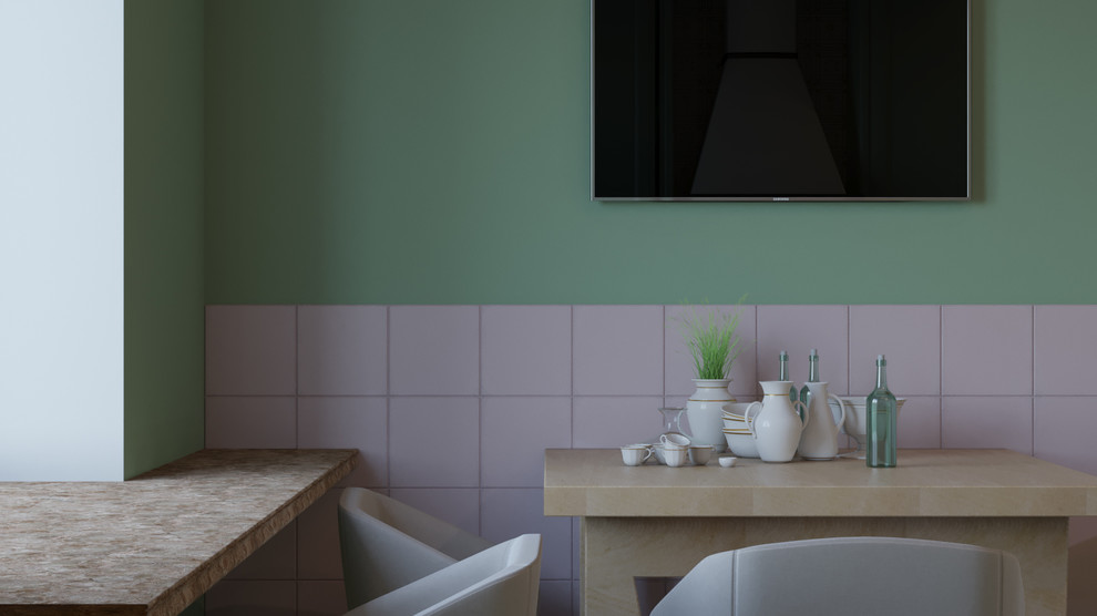 Интерьер кухни в стиле фьюжн