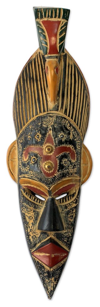 Flying Bird African Mask - Tropical - Wall Accents - by NOVICA | Houzz