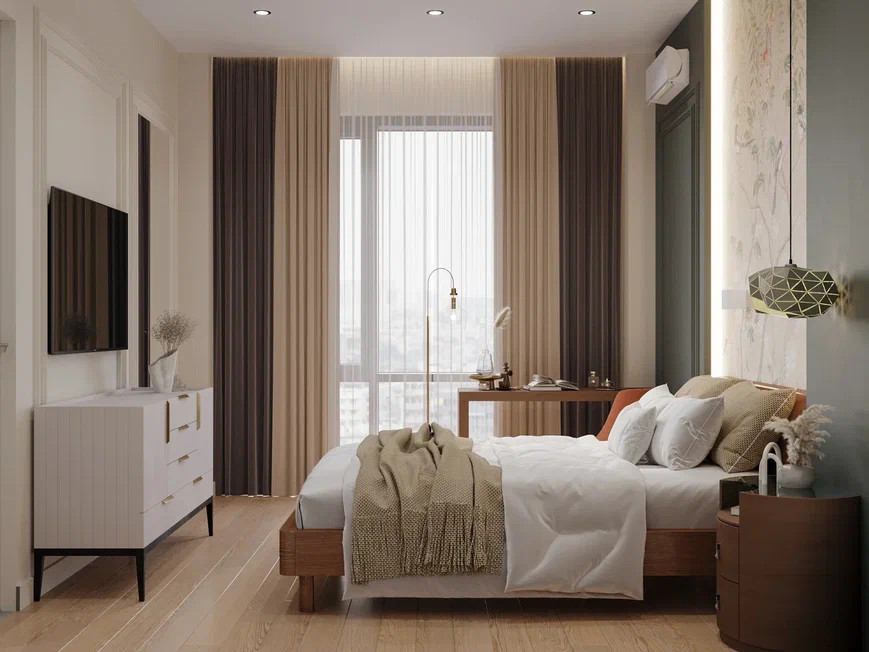 Ремонт квартиры 45 м2 в современном стиле с элементами классики