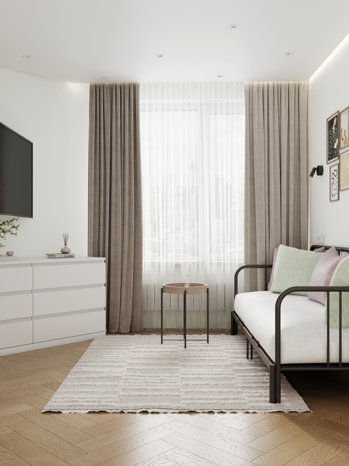 Трехкомнатная квартира в городе Дубнаа