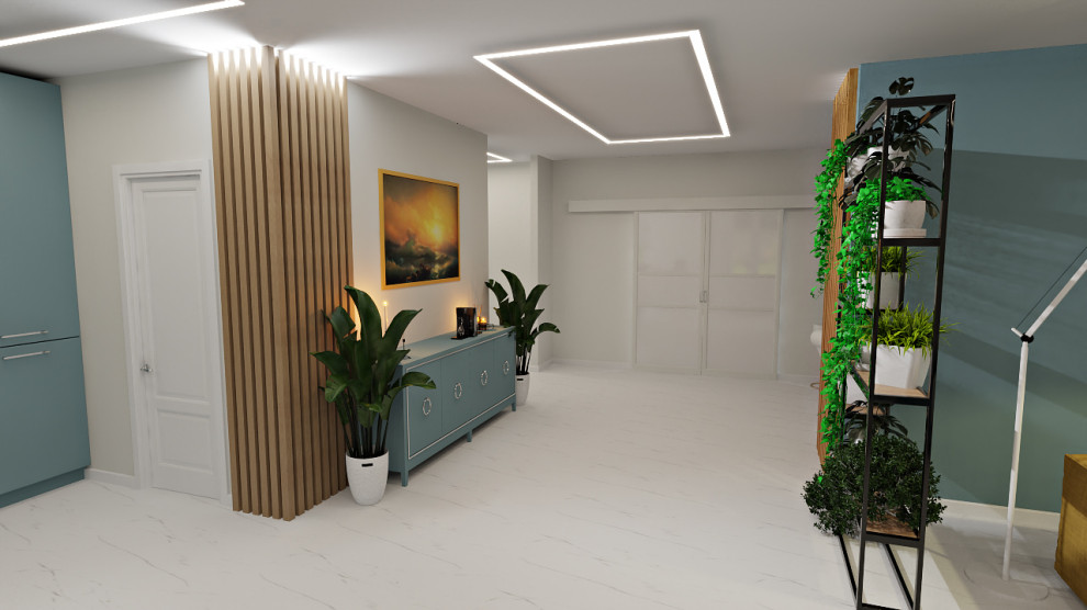 Коридор, искусственное освещение