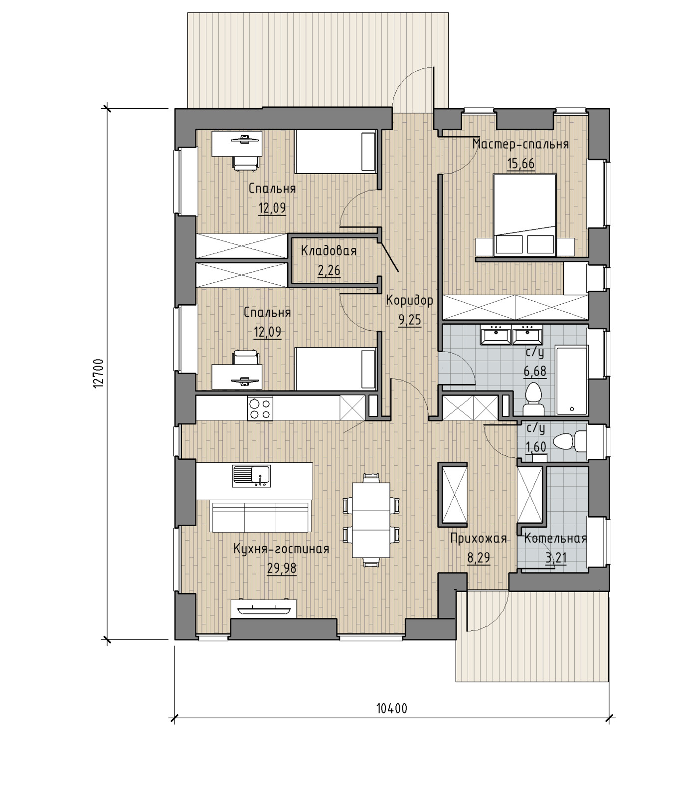 Проект типового дома. Тип-М1