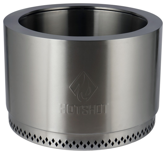Hotshot Stainless Steel Wood Burning Outdoor Fire Pit Contemporary