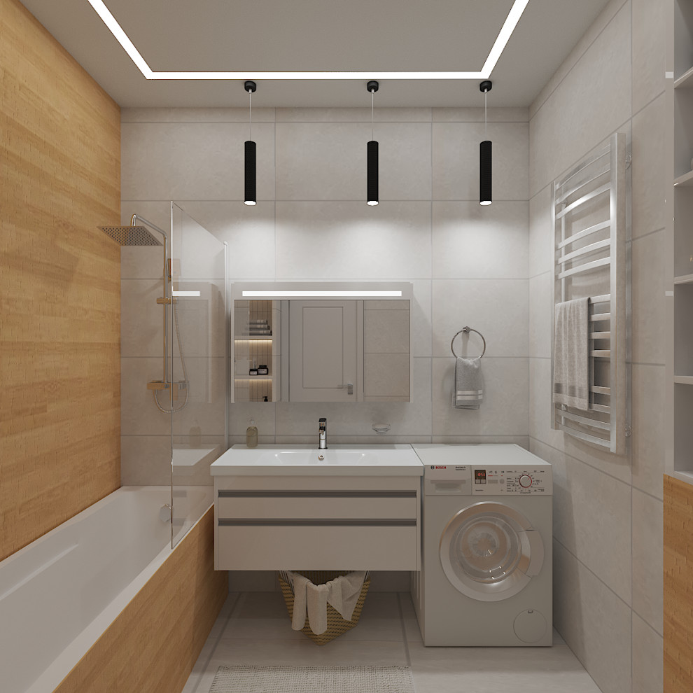 Ванная комната 4м2 в современном стиле