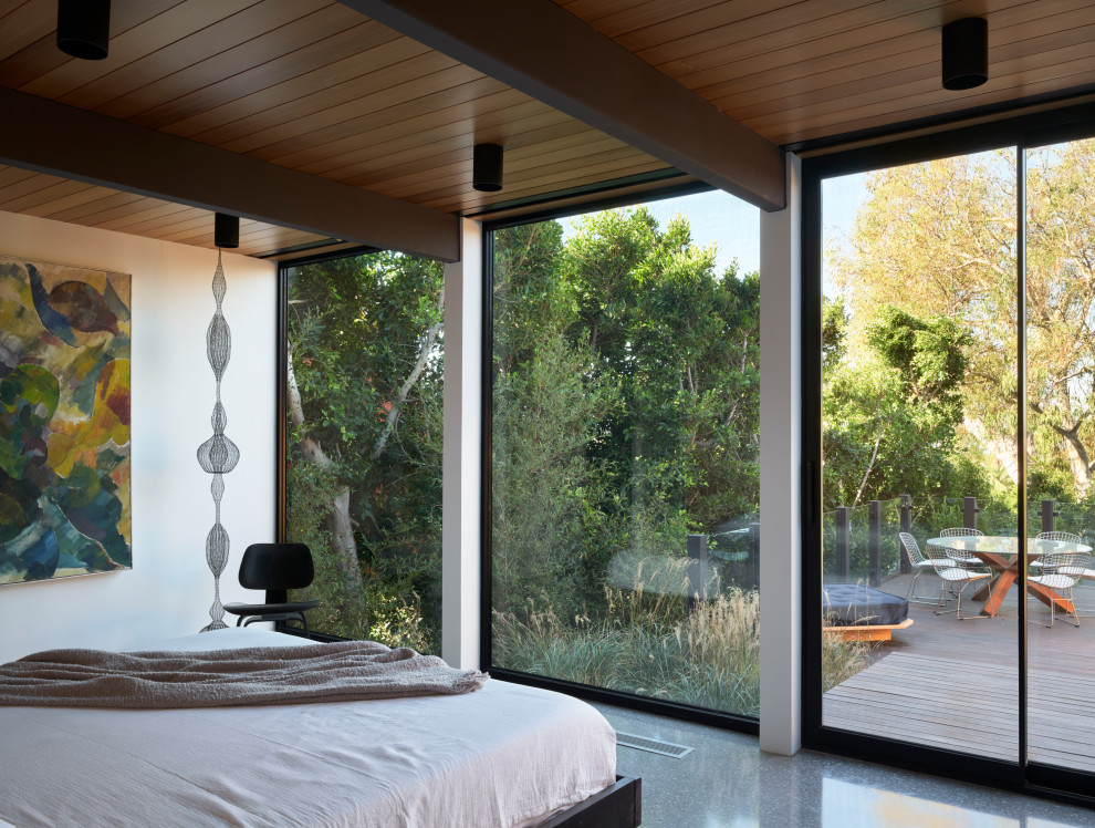 Inspiration for a mid-century modern bedroom remodel in Los Angeles
