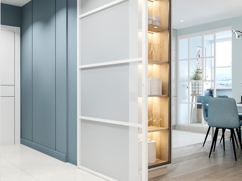 Трехкомнатная квартира в свежих оттенках