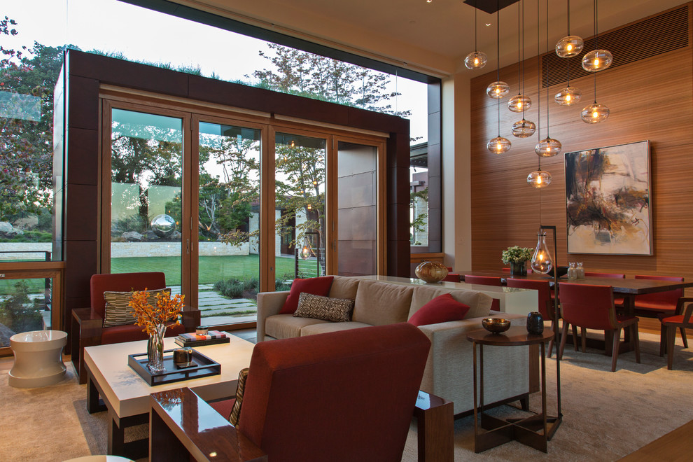Inspiration for a large contemporary formal open concept living room in San Francisco.