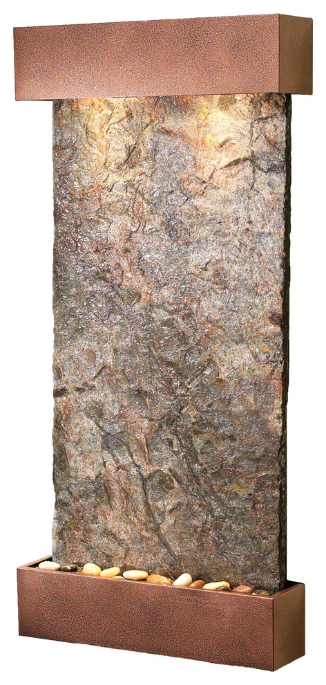 Whispering Creek Water Feature by Adagio, Natural Green Slate, Copper Vein