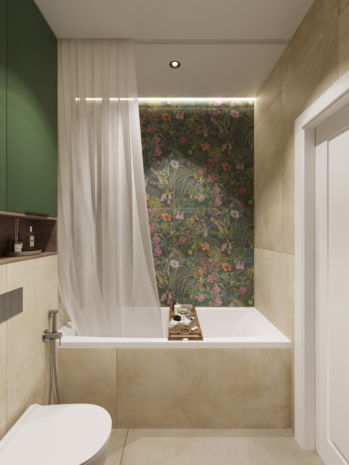 Дизайн проект - яркая двухкомнатная квартира 56 м2