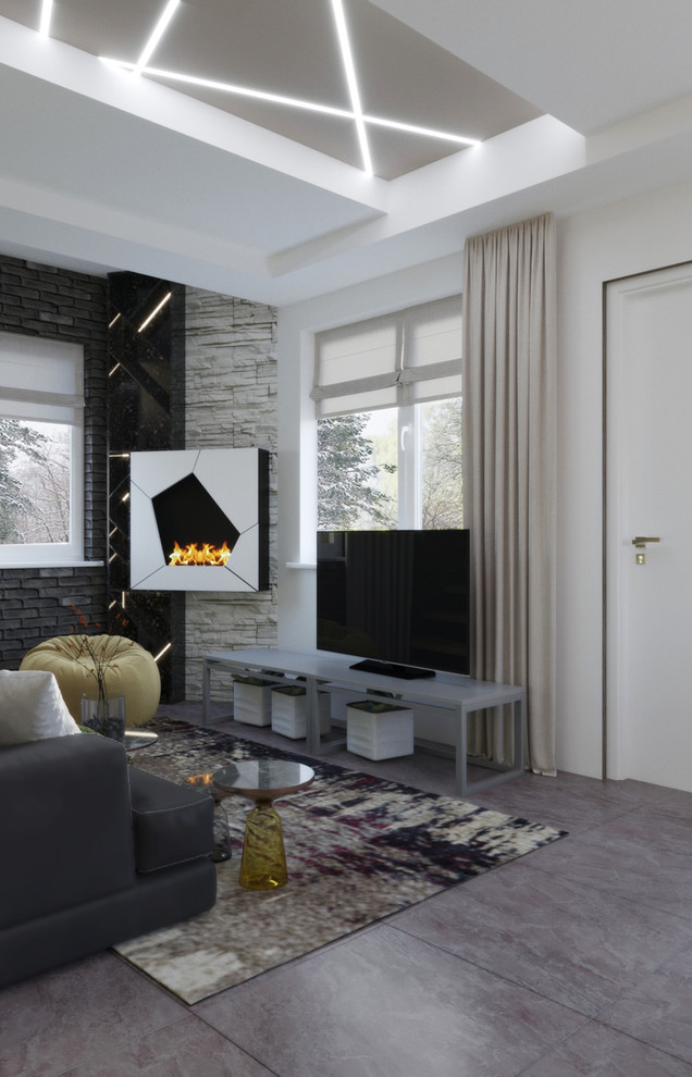 Гостиная в загородном доме