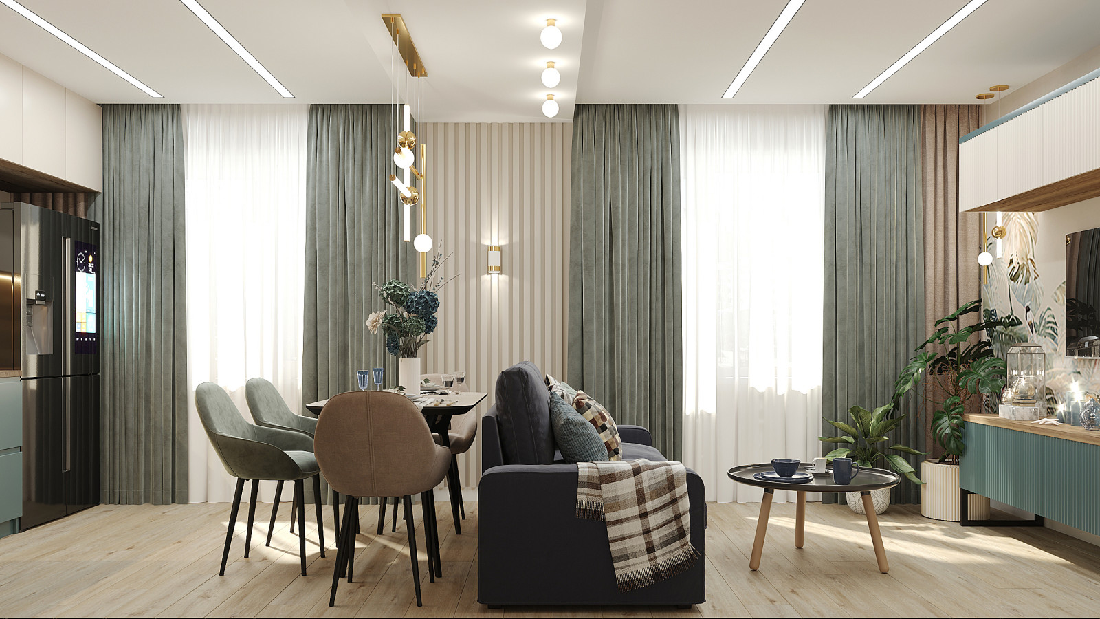 Кухня совмещенная с гостиной