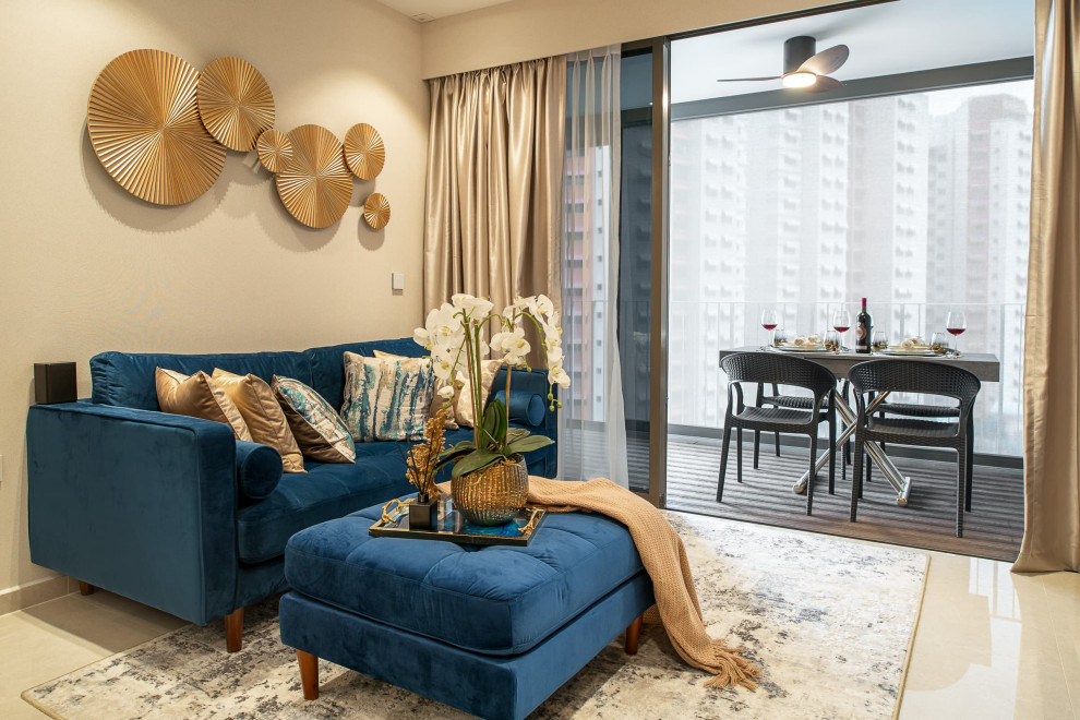 This is an example of a modern living room in Singapore.