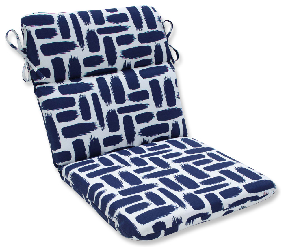 Outdoor/Indoor Baja Nautical Rounded Corners Chair Cushion