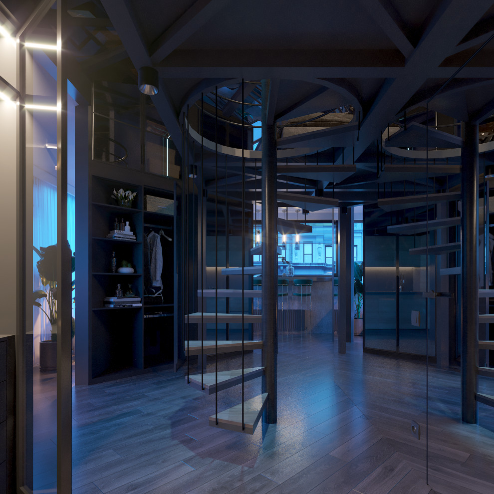 Интересная квартира в глубоких темных оттенках