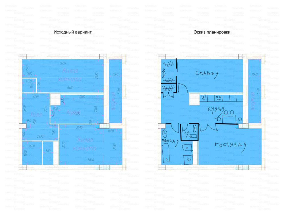 Идеи перепланировки для двухкомнатных квартир