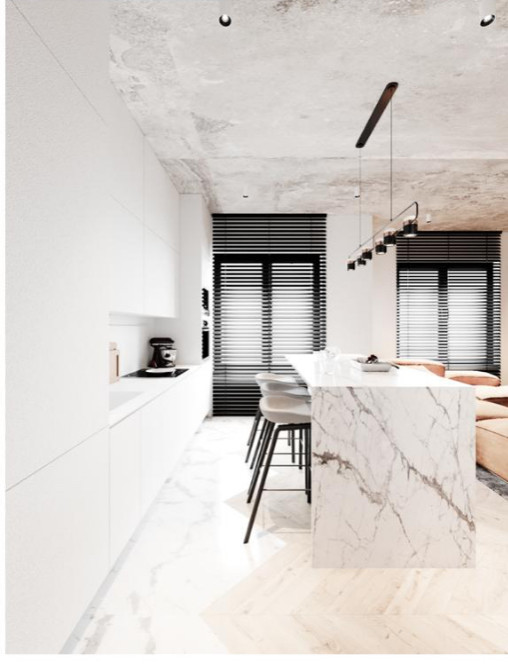 Полы из крупноформатного керамогранита. Ламинам 3000*1000