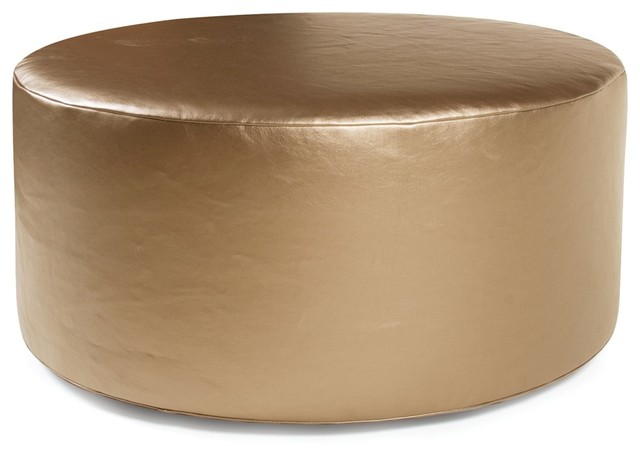 Shimmer Gold Universal 36 Round Ottoman