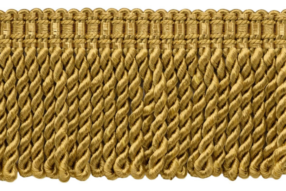 Antique Gold / 3" Bullion Fringe Trim / Decorative Gimp Design / By The