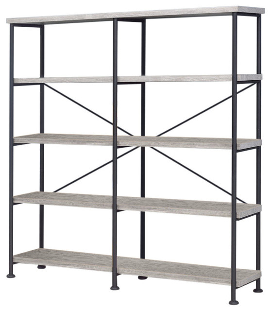 Style Wood And Metal Open Bookcase Style Wood And Metal Open Bookcase Bookcases By Benzara Woodland Imprts The Urban Port
