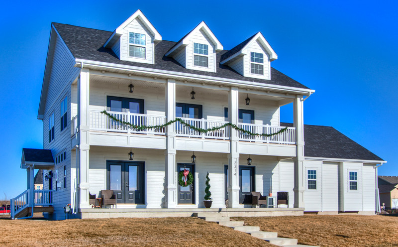 Transitional exterior home idea in Cedar Rapids