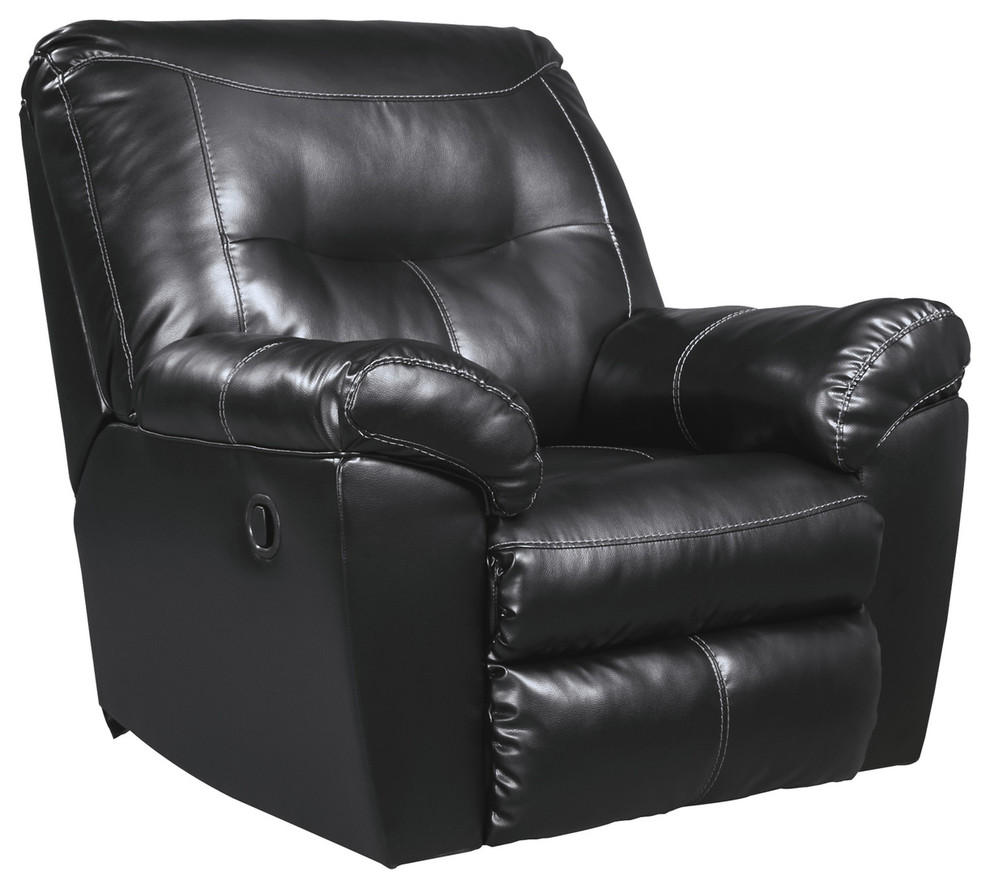 Ashley Rocker Recliner With Black Transitional Recliner Chairs by