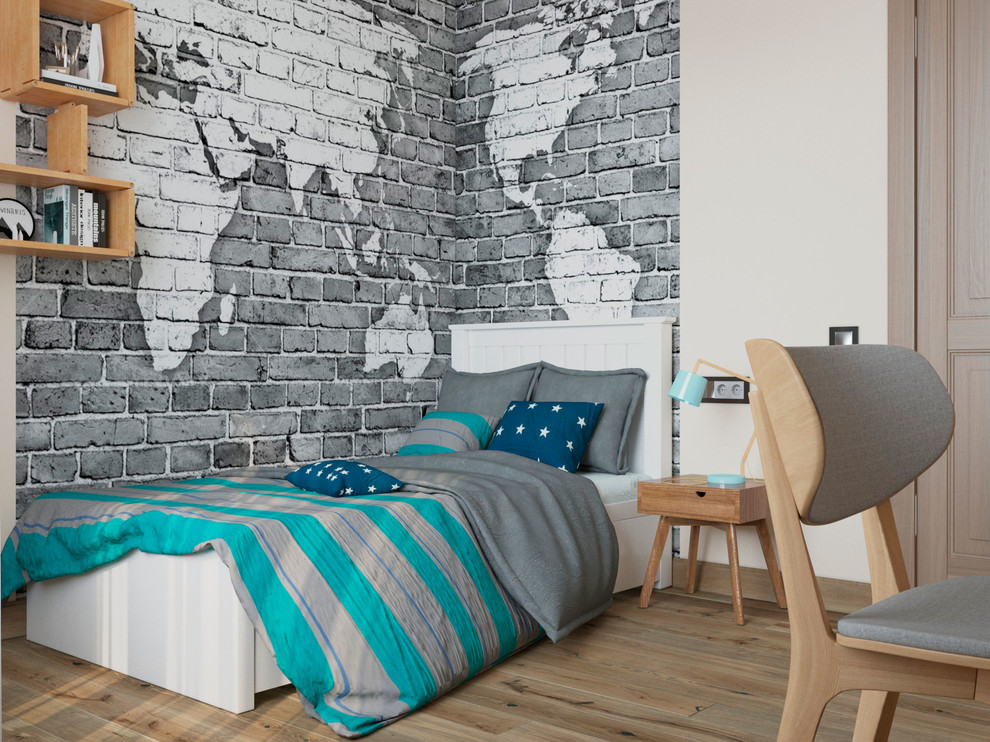 Квартира для семьи "Из трешки в четырехкомнатную". 3 D визуализация.