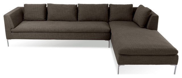 Mayfair Grey-Brown Sectional Sofa (L)