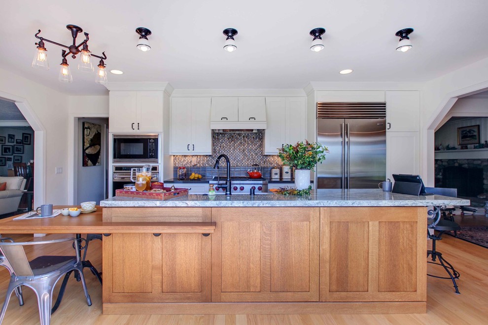 Example of a transitional kitchen design in San Diego