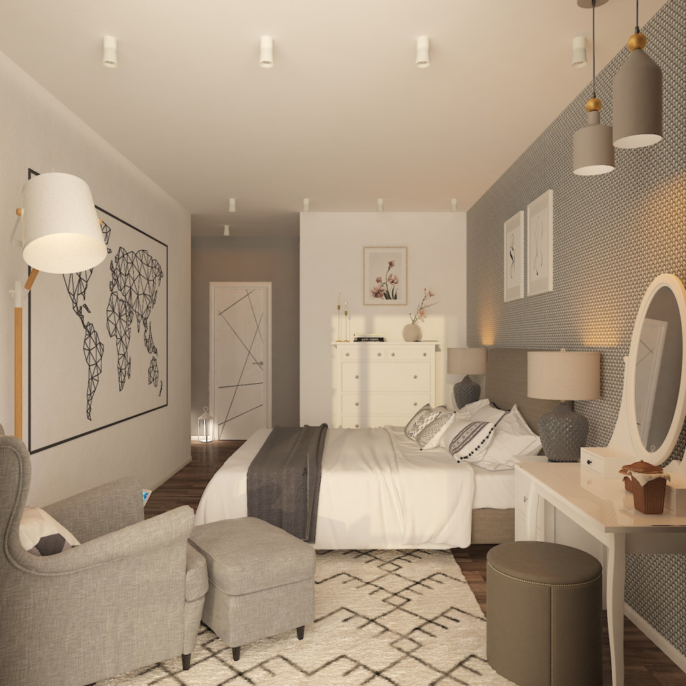 Дизайн проект квартиры для молодой девушки