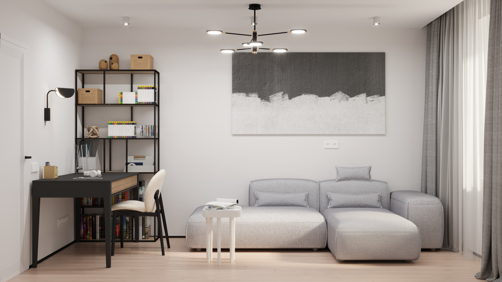 Комфортный интерьер для семьи с ребёнком: функциональные решения на 40 м²