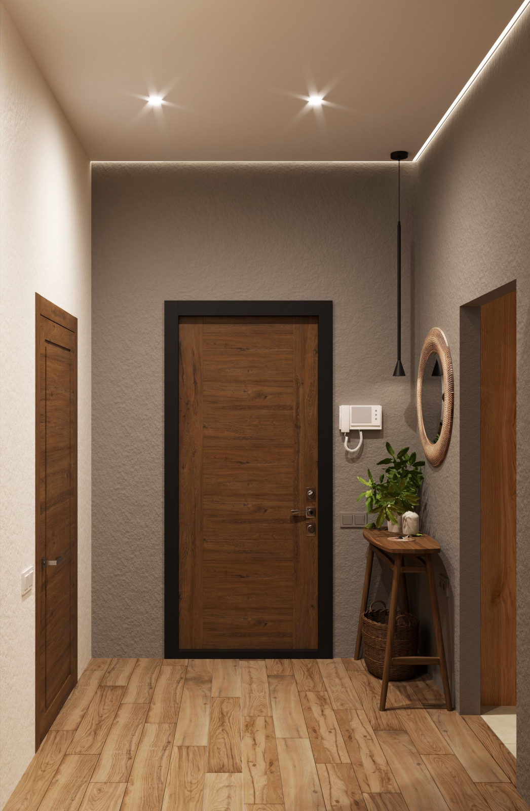 Проект квартиры в Москве, стиль ваби-саби