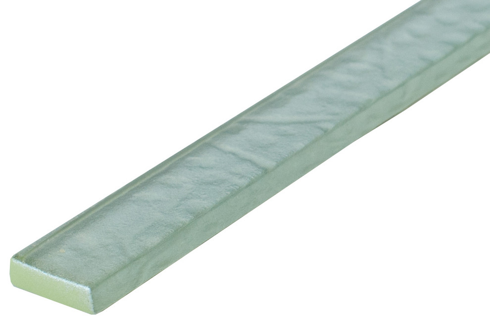 1"x12" Crystal Glass Liner, Set of 10 Contemporary Accent Trim And