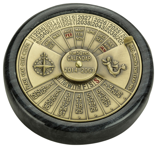 50 Year Pocket Calendar Traditional Decorative Objects And