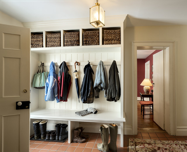Coats And Cubbies Farmhouse Entry New York By Crisp Architects