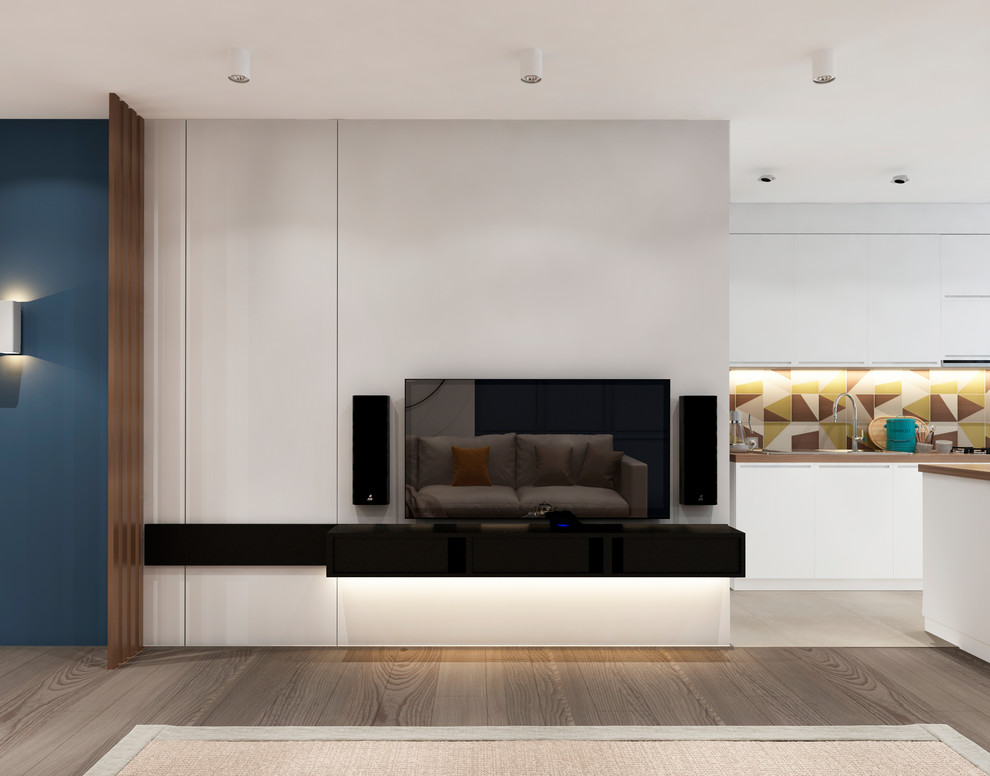 Квартира 80 м2 в современном стиле, для молодой семьи