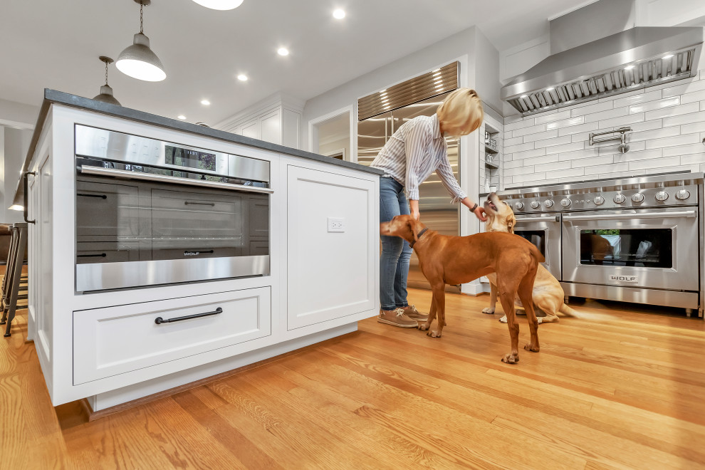 Kitchen - transitional kitchen idea in Detroit