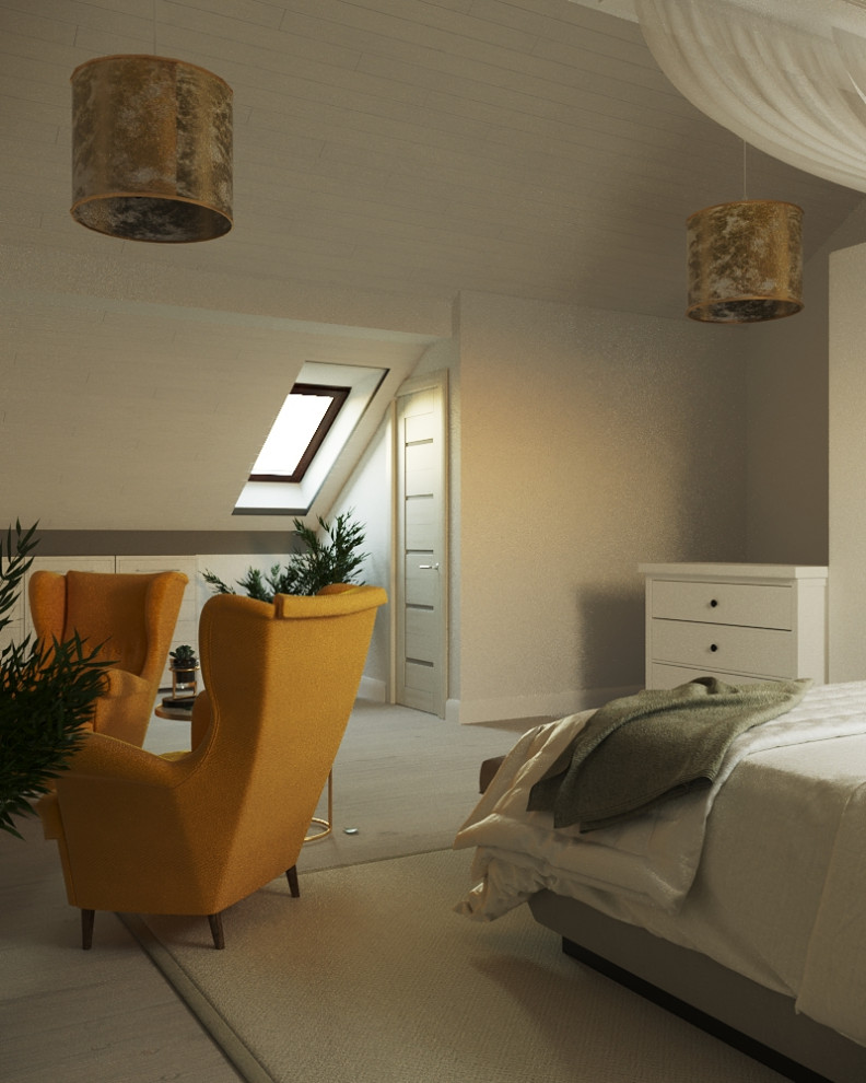 Спальня на мансардном этаже