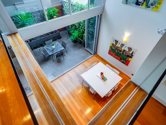 Birds eye view modern-living-room