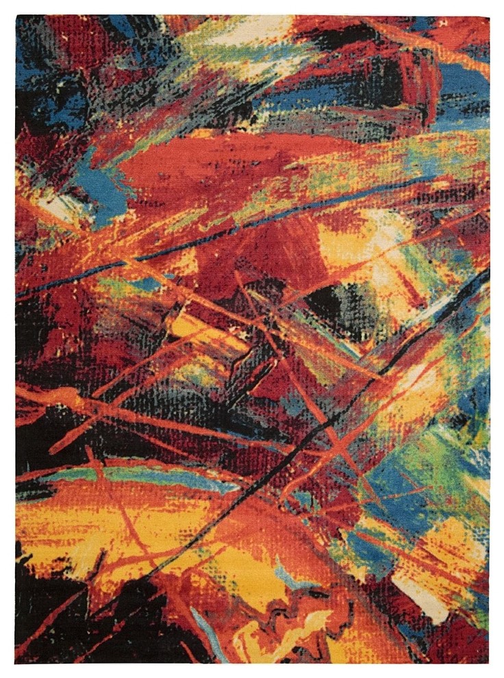 Altered States Area Rug, Rectangle, Multi Color, 4'x6'