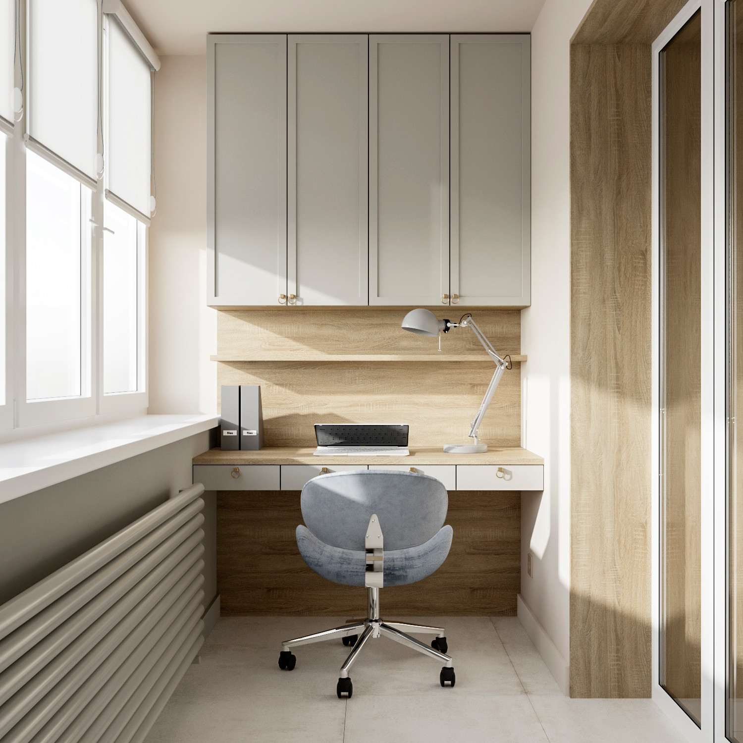 Четырех-комнатная квартира в светлых тонах.