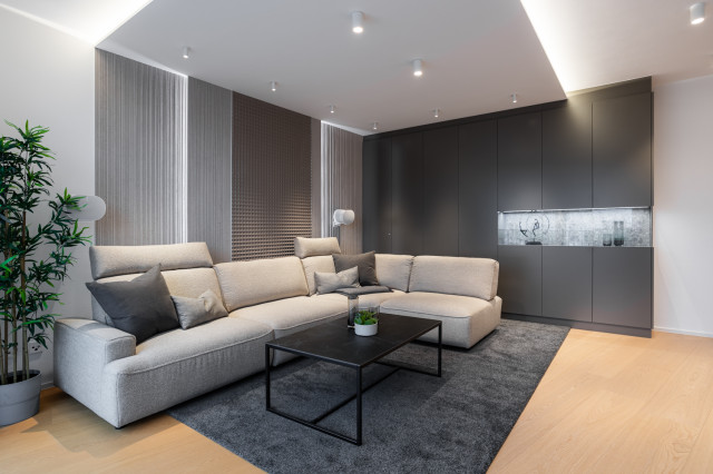 Penthouse Wohnung modern-vardagsrum