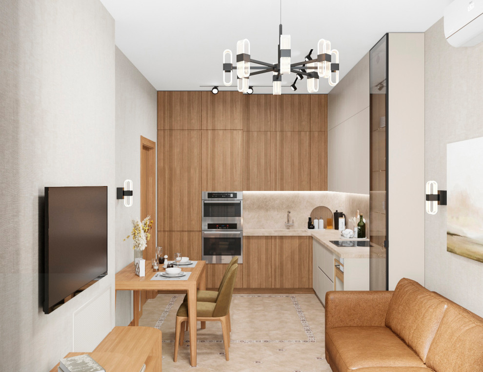 ЖК Серебрица. Кухня-гостиная.