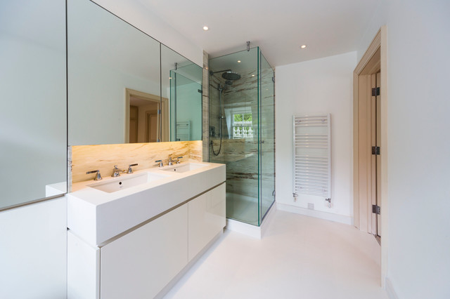 High Spec Two-Storey Flat Refurbishment contemporary-bathroom