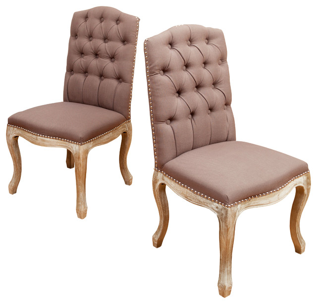 Gdfstudio Jolie Mocha Brown Fabric Dining Chairs Set Of 2 Jolie Mocha Brown Fabric Dining Chairs Set Of 2 Transitional