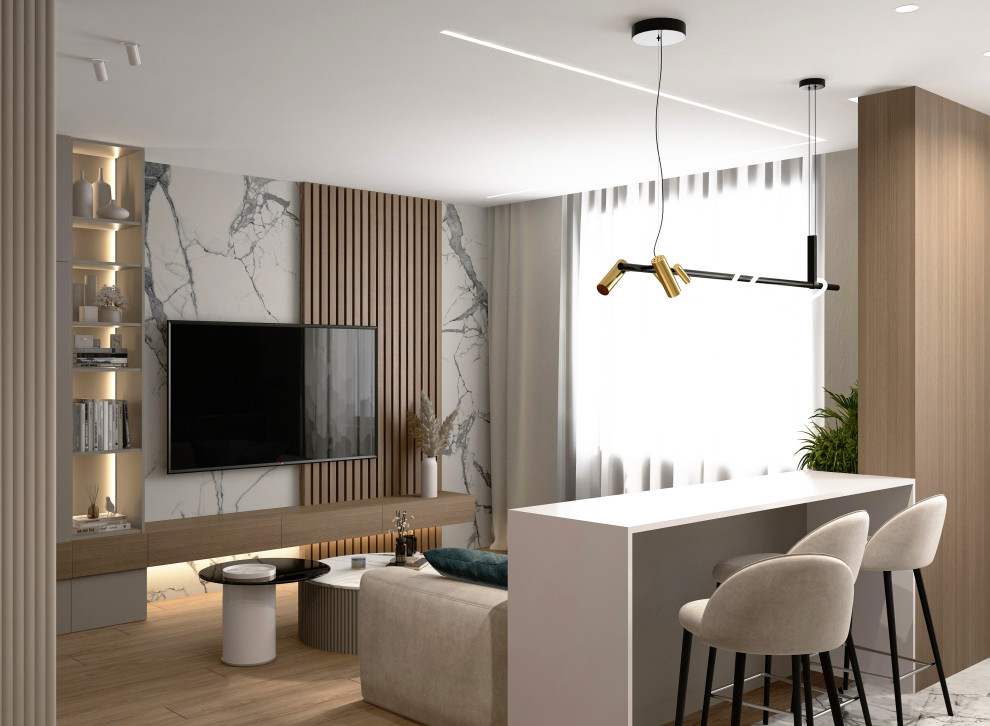 Кухня-гостиная в современном стиле г. Дзержинск