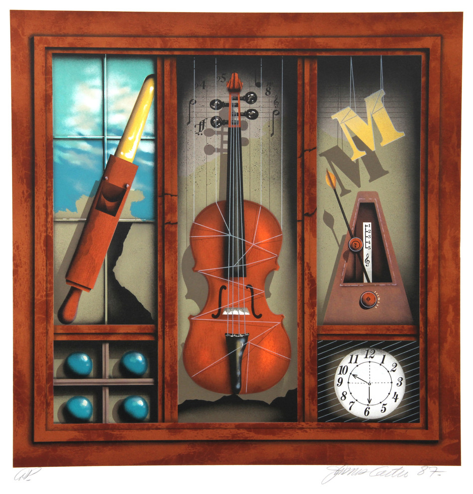 "Music Box, VIolin" Artwork Traditional Fine Art Prints by