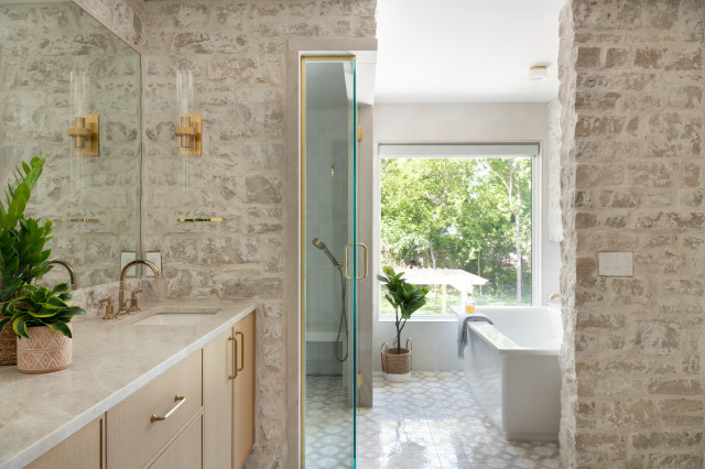Honeysuckle transitional-bathroom