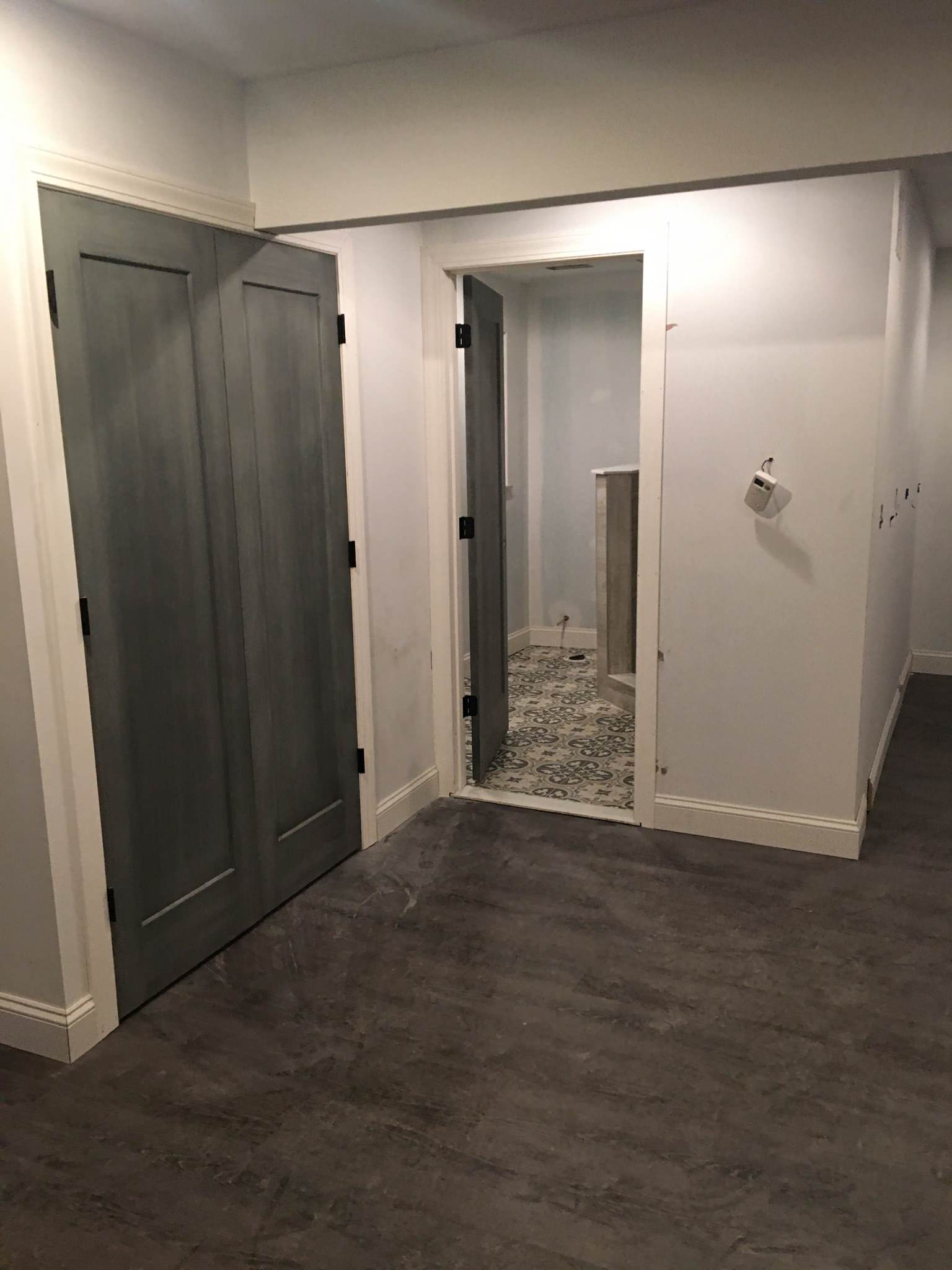 Custom bathroom and back room office/workout/pet room