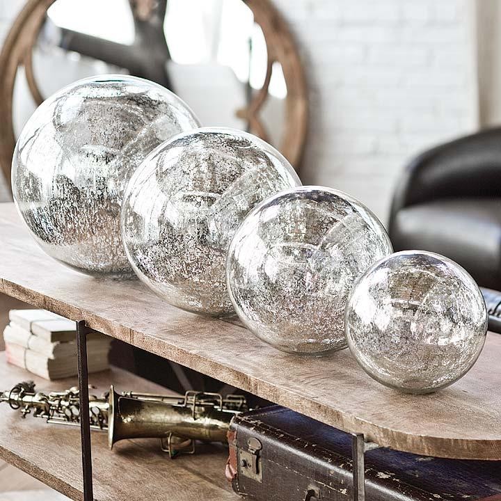 Regina Andrew Blown Mercury Glass Spheres
